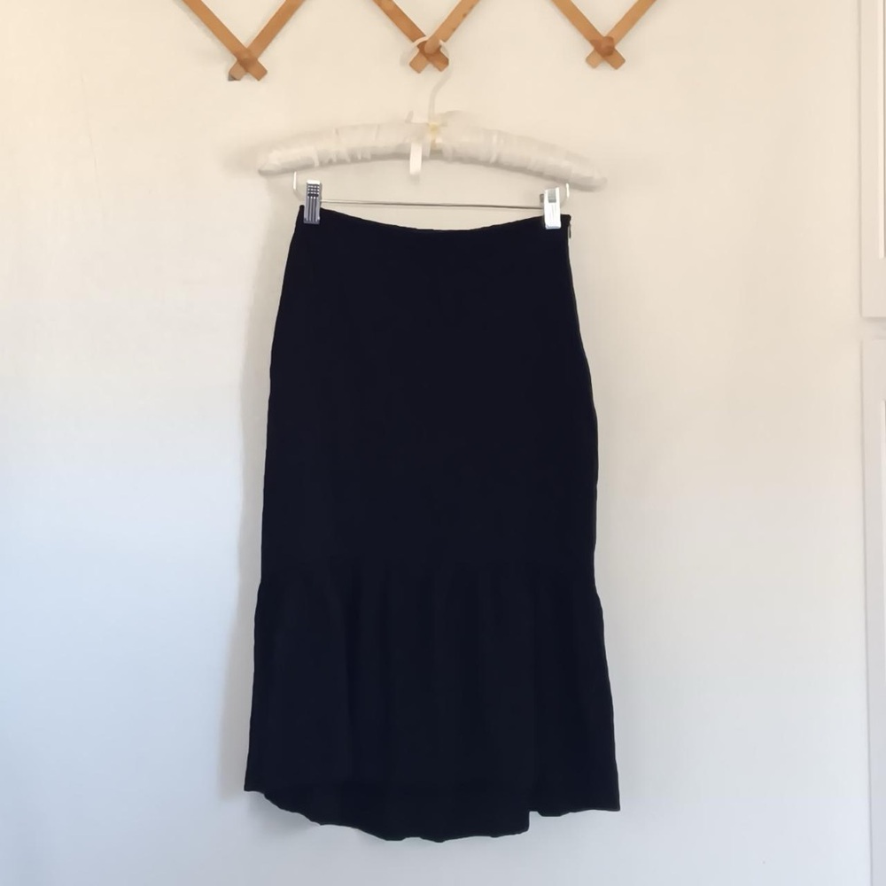 Nasty Gal Black Midi Skirt